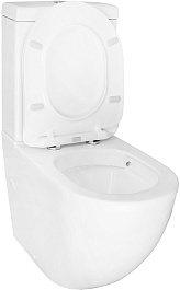 Azario Унитаз-компакт Renda AZ-8693 безободковый с бачком с сиденьем микролифт белый – фотография-8