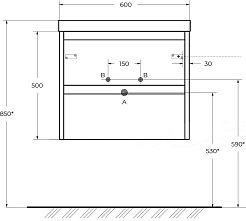 BelBagno Мебель для ванной Kraft 39 60 Cemento Grigio – фотография-5