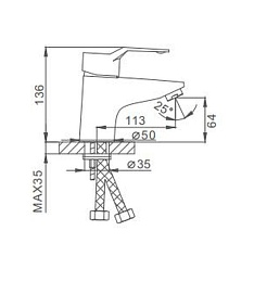 Frap Смеситель для раковины H63 F1063 хром – фотография-3