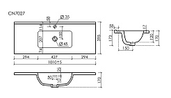 Ceramicanova Мебельная раковина Compact 101 CN7027 белая – фотография-4