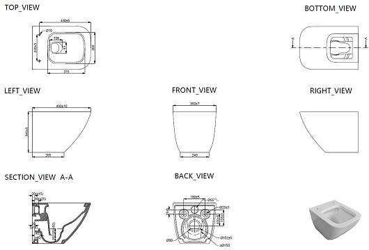 Allen Brau Унитаз подвесной Liberty 4.33011.20 белый с крышкой 4.33015.20 – фотография-22