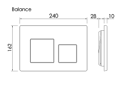 Ceramicanova Кнопка смыва Balance Square CN12-002MB чёрный матовый – фотография-3