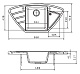 Florentina Мойка гранитная Липси 980С угловая черный – фотография-5