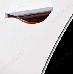 Misty Тумба с раковиной Каролина 60 3 ящика R черное стекло – фотография-5