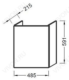 Jacob Delafon Мебель для ванной "Odeon Up 50" венге – фотография-4