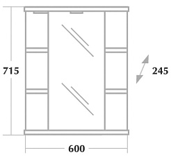 Onika Зеркальный шкаф Глория 60.01 L – фотография-3