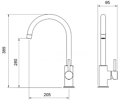 Oliveeka Смеситель для кухни KS OL-963002-BN никель матовый – фотография-2