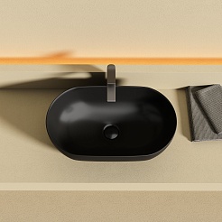 Ceramicanova Мебельная раковина Twist 50 CN12001MB чёрный матовый – фотография-6