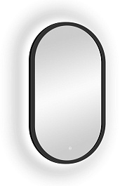 Continent Зеркало Prime Black Led 450x800 – фотография-5