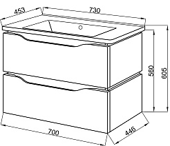 Ceruttispa Мебель для ванной Сицилия 70 подвесная – фотография-4