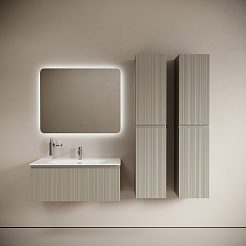 Sancos Тумба под раковину Code 100 c одним ящиком серая платина – фотография-5