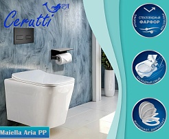 Ceruttispa Унитаз подвесной Maiella Aria PP CT10479 белый – фотография-4