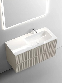 Sancos Тумба с раковиной Snob T 100 R beige soft раковина Grace 101 R CN7015 – фотография-5