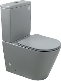 Esbano Унитаз компакт Alagon-C безободковый серый матовый – фотография-1
