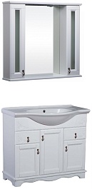 Bas Мебель для ванной Варна 85 белый, глухие дверцы – фотография-1