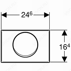 Geberit Кнопка смыва Delta 15 115.101.00.1 антивандальная – фотография-2