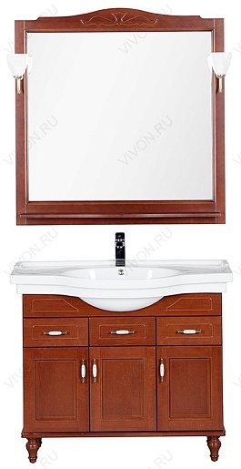 Aquanet Зеркало Амелия 110 орех – картинка-3