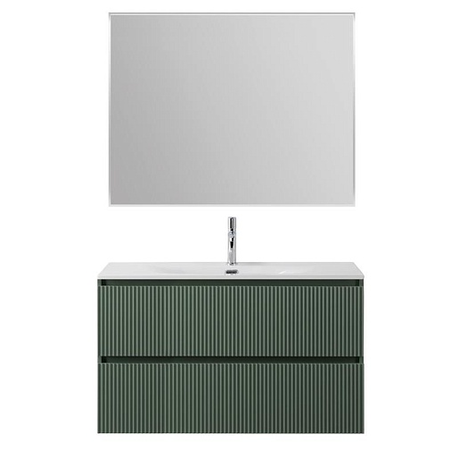 BelBagno Тумба с раковиной Uno 100 подвесная Еловый матовый с раковиной BB-8099-100 – фотография-12