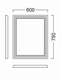 Kerama Marazzi Зеркало Pompei 60 белое – фотография-2