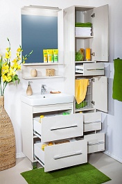 Бриклаер Тумба с раковиной Чили 60 светлая лиственница – фотография-3