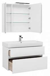 Aquanet Тумба с раковиной Бруклин 100 белый – фотография-7