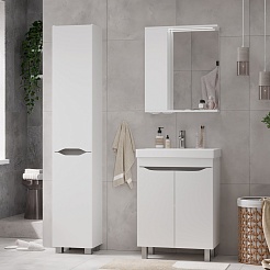 Volna Зеркальный шкаф Lake 60 L белый – фотография-8