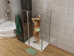 Allen Brau Душевой уголок Priority 160x100 3.31037.00/3.31046.00 хром – фотография-9