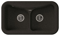 Florentina Мойка гранитная Крит 860 черный – фотография-1