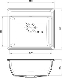 Granfest Мойка кухонная GF-V580 белый – фотография-4