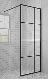 Paini Душевая перегородка PAINI-WalkIN80G 80x195 рисунок решетка – фотография-1