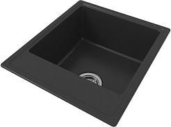 Teymi Мойка кухонная Helmi Smart 42 кварцевая черная матовая – фотография-3