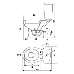 Керамин Унитаз-компакт Лидер с микролифтом – фотография-2