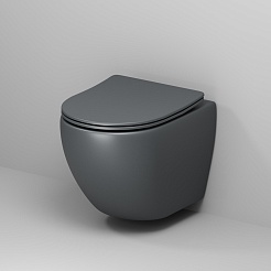 Grossman Унитаз подвесной Color GR-4455GMS серый матовый – фотография-5