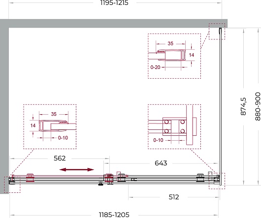 BelBagno Душевой уголок Soft Close-2 SOFT_CLOSE-2-AH-1-120/90-C-Cr 120x90 профиль хром стекло прозрачное – фотография-12
