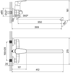 Iddis Смеситель для ванны Zodiac ZODSBL2i10 универсальный – фотография-2