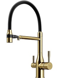 Sancos Смеситель для кухни Garda SC4009BG брашированное золото PVD покрытие – фотография-1