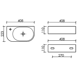 Ceramicanova Раковина Element 40/21 CN6066R белая – фотография-5