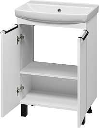 Misty Тумба с раковиной Клермонт 60 белая – фотография-5