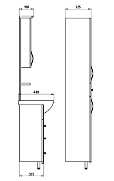 ASB-Mebel Мебель для ванной Грета 80 напольная – фотография-3