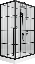 Niagara Душевая кабина Standart 100x80 R черная – фотография-1