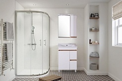 ASB-Mebel Зеркальный шкаф Марко 60 белый/дуб золотой – фотография-6