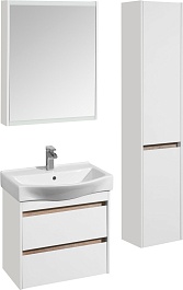 Акватон Мебель для ванной Нортон 65 белая/дуб эндгрейн – фотография-2