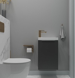 Зов Тумба под раковину Монови Слим 40 подвесная антрацит – фотография-2