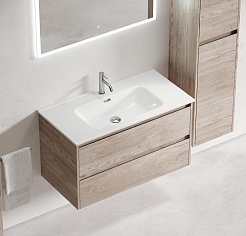 Sancos Мебель для ванной Libra 90 дуб галифакс натуральный – фотография-4