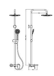 Boheme Стойка для душа со смесителем SPECTRE бронза – фотография-2