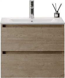 Teymi Тумба с раковиной Laina 60 подвесная дуб светлый – фотография-1