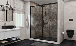 DTO Душевая дверь в нишу FB2 170-190 Black – фотография-9