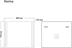 Grossman Зеркало Norma 80x70 – фотография-4