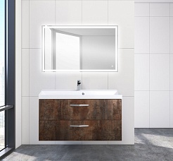 BelBagno Тумба с раковиной AURORA 1000 Metallo Vintage, ручки хром – фотография-2