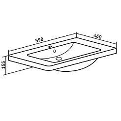 Runo Тумба с раковиной Парма 60 напольная – фотография-8